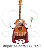 Guitar Music Instrument Mascot Character by Vector Tradition SM