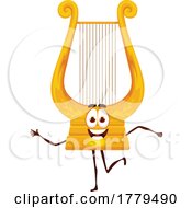 Poster, Art Print Of Lyre Music Instrument Mascot Character