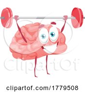 Poster, Art Print Of Brain Mascot Character Working Out