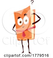 Poster, Art Print Of Book Mascot Character With A Question Mark