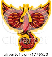 Poster, Art Print Of Fiery Phoenix Bird