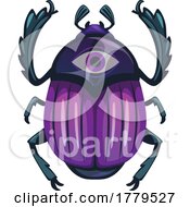 Scarab Beetle With An Eye by Vector Tradition SM