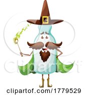 Poster, Art Print Of Wizard Tequila Bottle Mascot Character