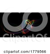 Abstract Banner With Rainbow Flowing Waves Design