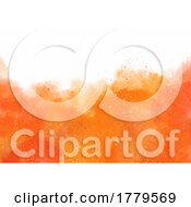 Abstract Orange Watercolour Background With Splatters