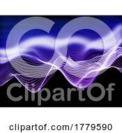 Poster, Art Print Of 3d Network Data Communications Design With Flowing Waves