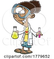 Poster, Art Print Of Cartoon Girl Chemist