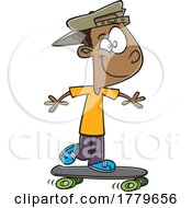 Cartoon Boy Skateboarding