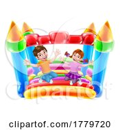 08/07/2022 - Bouncy House Castle Jumping Girl Boy Kids Cartoon