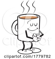Cartoon Calm Mug Shots Coffee Moji Mascot by Johnny Sajem
