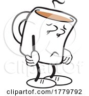 Cartoon Weak Mug Shots Coffee Moji Mascot