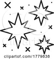 Poster, Art Print Of Black And White Stars