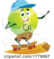 Micronutrient Mascot Skateboarding by Vector Tradition SM