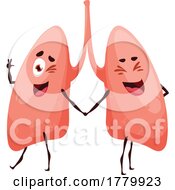 Poster, Art Print Of Human Lungs Mascot