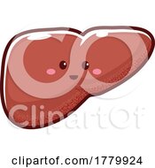 Poster, Art Print Of Human Liver Mascot
