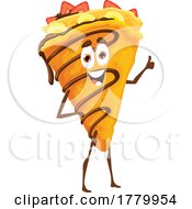 Poster, Art Print Of Banana Strawberry Crepe Mascot