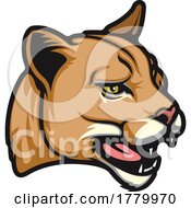Poster, Art Print Of Cougar Mountain Lion Puma Mascot Head
