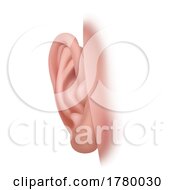 Poster, Art Print Of Ear Five Senses Human Body Part Sense Organ Icon