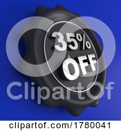 Discount Sale Wax Seal On A Blue Background No Transparency