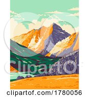 Maroon Bells In The Elk Mountains Maroon Peak And North Maroon Peak In Colorado Wpa Poster Art