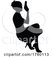 Silhouette Woman Female Movie Action Hero With Gun