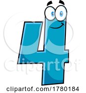 Poster, Art Print Of Cartoon Number Four Character