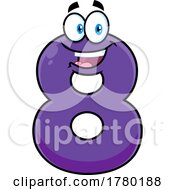Poster, Art Print Of Cartoon Number Eight Character