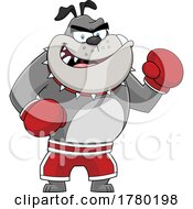 Cartoon Bulldog Mascot Fighter