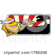 Cartoon Goldfish Sushi Chef Mascot Sign by Hit Toon