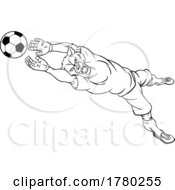 Poster, Art Print Of Wolf Soccer Football Player Animal Sports Mascot