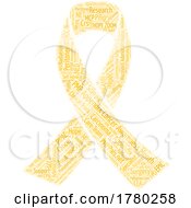 Poster, Art Print Of August Appendix Cancer And Pmp Awareness Month Ribbon Word Collage