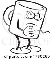 Cartoon Empty Mug Shots Coffee Moji Mascot