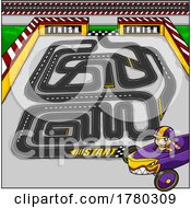 Cartoon Race Track Maze Game