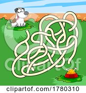 Poster, Art Print Of Cartoon Dog And Food Maze Game