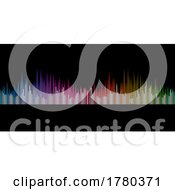 Poster, Art Print Of Abstract Banner With A Colourful Music Soundwave Design