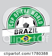 Poster, Art Print Of Brazil Team Badge For Football Tournament