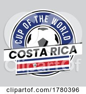 Costa Rica Team Badge For Football Tournament