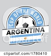 Argentina Team Badge For Football Tournament