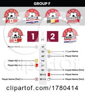 Poster, Art Print Of Football Match Details And Team Badges For Group F