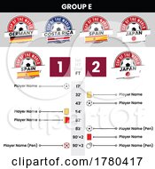 Poster, Art Print Of Football Match Details And Team Badges For Group E