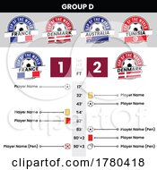 Poster, Art Print Of Football Match Details And Team Badges For Group D