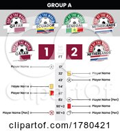 Poster, Art Print Of Football Match Details And Team Badges For Group A