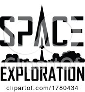 Space Exploration Logo With Futuristic Text