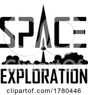 Space Exploration Logo With Super Futuristic Text