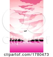 Poster, Art Print Of Istanbul Silhouette Under A Pink Cloudy Sky