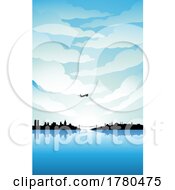 Poster, Art Print Of Istanbul Silhouette Under A Blue Cloudy Sky