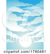 Poster, Art Print Of Cloudy Blue Sky With Bright Sun Light