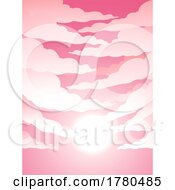 Poster, Art Print Of Cloudy Pink Sky With Bright Sun Light