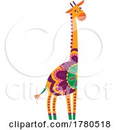Poster, Art Print Of Mexican Themed Giraffe