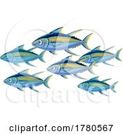 Poster, Art Print Of Schooling Fish